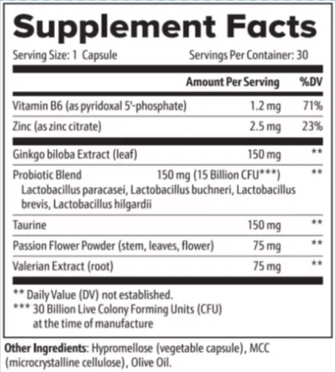MindSilence-Supplement-Facts